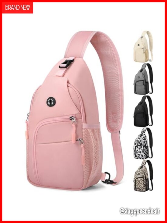Waterproof Nylon Crossbody Sling Bag with Adjustable Strap for Travel Hiking main image 4